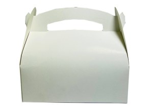 Boite pâtissière avec poignée 18x16 blanche x 50 pcs