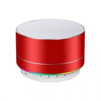 Enceinte bluetooth d'exterieur Métal 3W lumineuse-Rouge