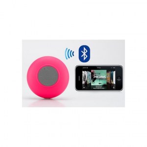 Enceinte Bluetooth Waterproof Ventouse Appels mains libres -Rose