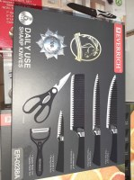 Ensemble 6 couteaux de cuisine en acier inoxydable