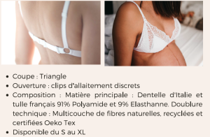 Vente lingerie de maternité raffinée et élégante