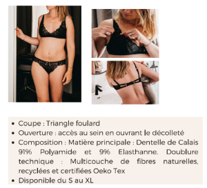 Vente lingerie de maternité raffinée et élégante