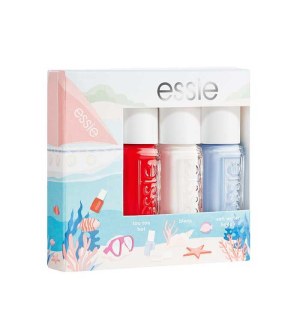 LOT Essie Coffret Under The Sea Vernis à Ongles Blanc, Salt Water Happy, Too Too Hot 3x5ml
