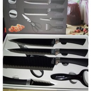 Ensemble 6 couteaux de cuisine en acier inoxydable