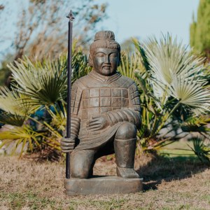 Grossiste statue guerrier chinois, pas japonais en pierre naturelle, statue guerrier chinois xian...
