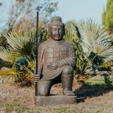 Grossiste statue guerrier chinois, pas japonais en pierre naturelle, statue guerrier chinois xian...