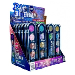 FARD À PAUPIÈRES GLITTER BALM D'DONNA PACK DE 24  (1.11€ TTC)
