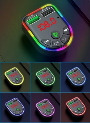 Transmetteur FM Bluetooth, kit mains libres Voiture, chargeur allume-cigare, support...