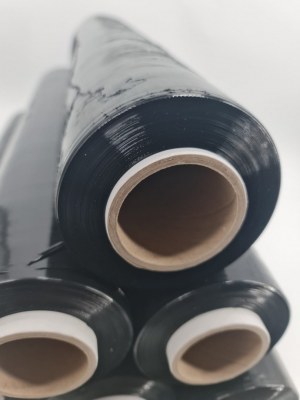 DESTOCKAGE FILM ETIRABLE A PALETTE NOIR 300M 17 MICRONS 2,5 KG