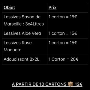 Lessives et adoucissant