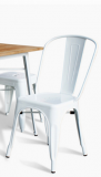 Importateur grossite chaise acier blanc