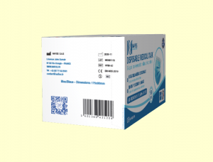 MASQUE CHIRURGICAL JETABLE TBE>99% TYPE IIR 100%MADE IN FRANCE-Certifier LNE