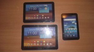 Tablette Samsung de vitrine factice / 3 pièces