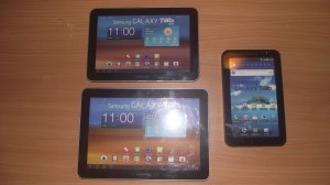 Tablette Samsung de vitrine factice / 3 pièces