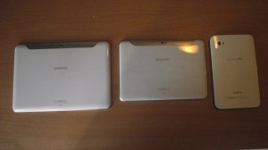 Tablette Samsung de vitrine factice / 3 pièces