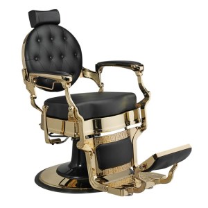 Fauteuil Barbier Vintage Homme Florence OR NOIR