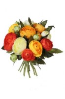 LOT DE BOUQUETS DE RENONCULES ARTIFICIELLES