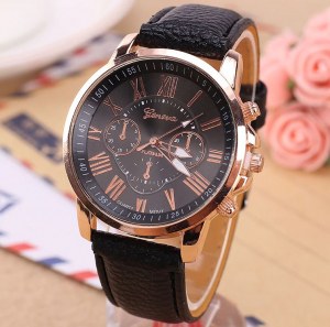 Montre luxueuse pour femme en cuir