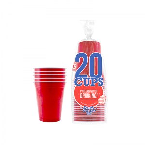 LOT DE 20 GOBELET AMERICAN CUP ROUGE 53CL - 40 LOTS
