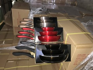 Lot de 3 poêles en pierre