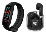 Bracelet Connecté et Écouteurs Bluetooth 5.3 Sans Fil TWS - Étanche IP67 et Autonomie...