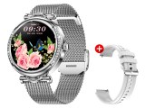 Montre Connectée avec Cadran Strass - Écran HD 1,27 Pouce - Bluetooth 5.2 - Bracelet Mi...
