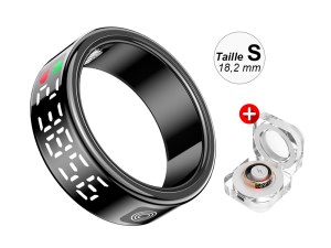 Bague Connectée Avec Écran LED - Multisports - Bluetooth 5.1 - Étanche IP68 - Taille S