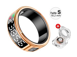 Bague Connectée Avec Écran LED - Multisports - Bluetooth 5.1 - Étanche IP68 - Taille S