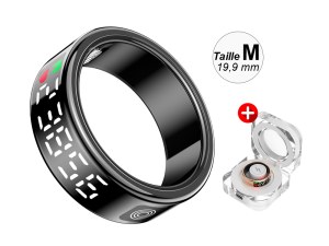 Bague Connectée Avec Écran LED - Multisports - Bluetooth 5.1 - Étanche IP68 - Taille M