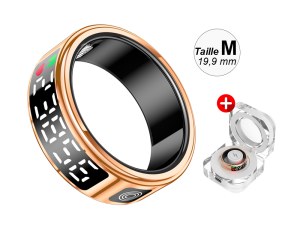 Bague Connectée Avec Écran LED - Multisports - Bluetooth 5.1 - Étanche IP68 - Taille M