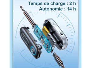 Module Audio Bluetooth 5.3 - Émetteur et Récepteur Sans Fil, Autonomie 14 h, USB-C