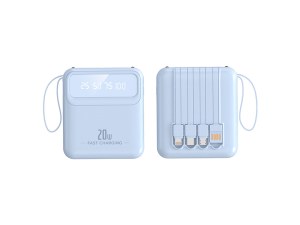 Batterie Externe 10000 mAh - Charge Rapide 20 W, Écran LED, Torche Intégrée