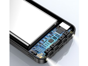 Batterie Externe Solaire 10000 mAh - Charge Rapide, Écran LED, Câbles Intégrés, Torche...