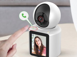 Caméra de Surveillance WiFi 360° HD 1080p - Vision Nocturne, Audio Bidirectionnel, Écra...