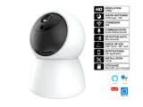 Caméra de Surveillance WiFi 360° HD 1080p - Vision Nocturne, Audio Bidirectionnel, Comp...