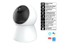 Caméra de Surveillance WiFi 360° HD 1080p - Vision Nocturne, Audio Bidirectionnel, Comp...