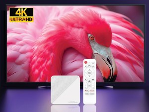 Boîtier TV Android 14.0 - 4K UHD, WiFi 6, Bluetooth 5.0, Screen Mirroring, Télécommande...