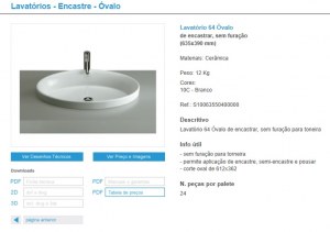 Vasque Sanitana Oval Encastrable 635x390x140