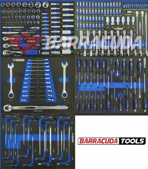 Servante d'atelier à outils 8 tirroirs 5 outillés BARRACUDAMINI