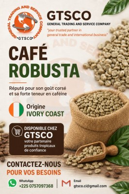 Café robusta origine côte d'ivoire