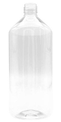 Flacon 1L Transparent Ø28 - Cylindrique épaules trapèze 28/410 - ref. SA_FLA_1L_TRP2