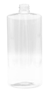 Flacon 1L Transparent Ø28 - Cylindrique épaules droites 28/410 - ref. SA_FLA_1L_TRP