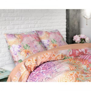 "Fleurop" Set 2/3 pcs Parure de Lit 100% Coton Housse de Couette+Taie d'Oreiller 140-20...