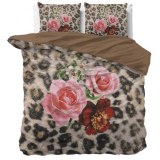 "Floral Panther " Set 2/3 pcs Parure de Lit 100% Coton Housse de Couette+Taie d'Oreille...
