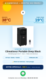 LOT 25 climatiseurs portables HOMCOM 8000 BTU Deep Black — NEUFS