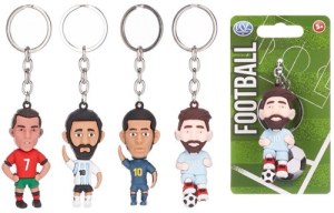DESTOCKAGE – Porte-clés Footballer 3D – 4 modèles assortis – 6 cm
