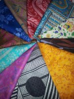 Foulard en soie extrait du saris made in india