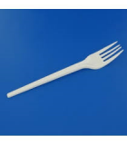 50 fourchettes blanches plastiques 165mm