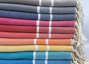 Grossiste de Foutas Tunisiennes 100% coton recyclé