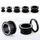 Piercing Noir Acrylique Plug Tunnel En Gros